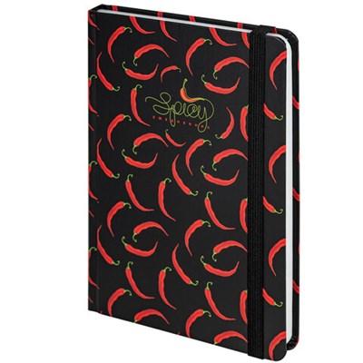 Ежедневник недатированный с резинкой А5 (145х203 мм), BRAUBERG, твердый, 128 л., "Spicy", 114560 114560