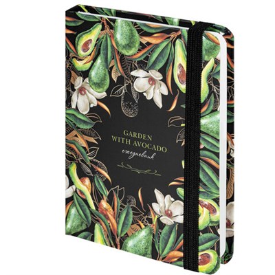 Ежедневник недатированный с резинкой, МАЛЫЙ ФОРМАТ А6 (109х148 мм), BRAUBERG, 128 л., "Авокадо", 114570 114570