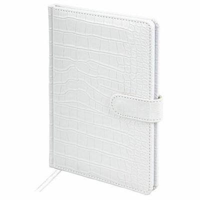 Еженедельник недатированный А5 145х215 мм, BRAUBERG "Party", под кожу, 64 л., белый, 114473 114473