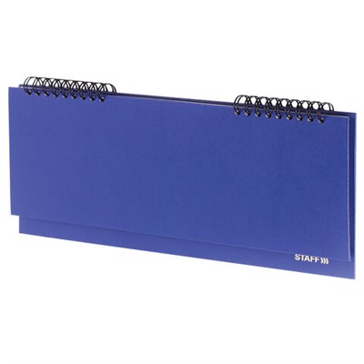 Планинг настольный недатированный (285х112 мм) STAFF, бумвинил, 64 л., темно-синий, 127057 127057
