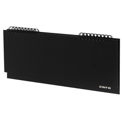 Планинг настольный недатированный (285х112 мм) STAFF, бумвинил, 64 л., черный, 127056 127056