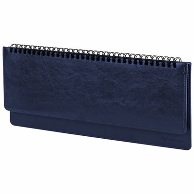 Планинг настольный недатированный (305x140 мм) BRAUBERG "Imperial", кожзам, 60 л., синий, 11169, 111694 111694