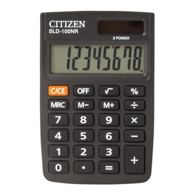 Калькулятор карманный CITIZEN SLD-100NR (90х60 мм), 8 разрядов, двойное питание 250086