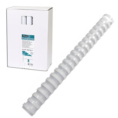 Пружины пластиковые для переплета, КОМПЛЕКТ 50 шт., 32 мм (для сшивания 241-280 л.), белые, FELLOWES, FS-53490 530209