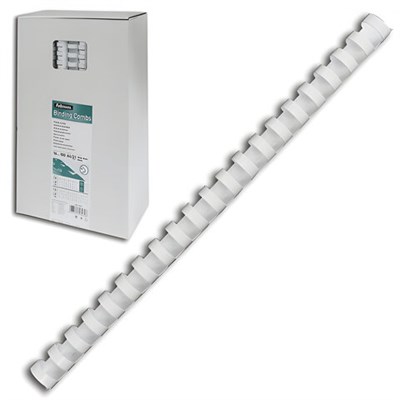 Пружины пластиковые для переплета, КОМПЛЕКТ 100 шт., 16 мм (для сшивания 101-120 л.), белые, FELLOWES, FS-53470 530030