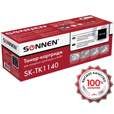 Тонер-картридж лазерный SONNEN (SK-TK1140) для KYOCERA FS-1035MFP/1135MFP/M2035dn/M2535dn, ресурс 7200 стр., 364084 364084