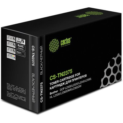 Картридж лазерный CACTUS (CS-TN2375) для BROTHER HL-L2300DR/2340DWR/DCP-L2500, ресурс 2600 стр. 362685