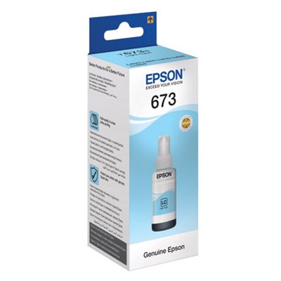 Чернила EPSON 673 (T6735) для СНПЧ Epson L800/L805/L810/L850/L1800, светло-голубые, ОРИГИНАЛЬНЫЕ, C13T67354A/598 361045