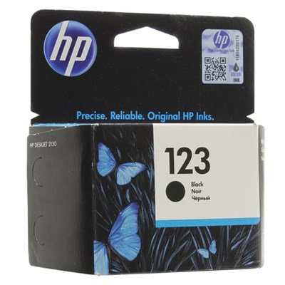 Картридж струйный HP (F6V17AE) Deskjet 2130, №123, чёрный, оригинальный, ресурс 120 стр. 362197