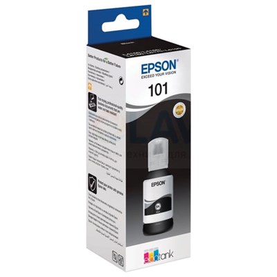 Чернила EPSON 101 (T03V14) для СНПЧ L4150/ L4160/ L6160/ L6170/ L6190, черные, ОРИГИНАЛЬНЫЕ, C13T03V14A 363023