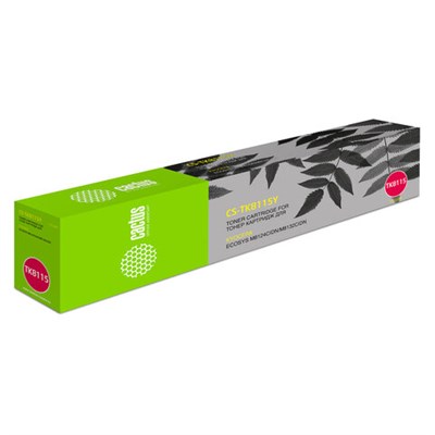 Тонер-картридж CACTUS (CS-TK8115Y) для Kyocera Mita Ecosys M8124cidn/M8130cidn, желтый, ресурс 6000 страниц 363365