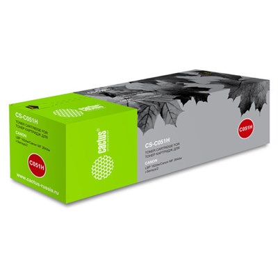 Тонер-картридж CACTUS (CS-C051H) для Canon LBP 162dw/MF 264dw/267dw/269dw, черный, ресурс 4100 страниц 363372