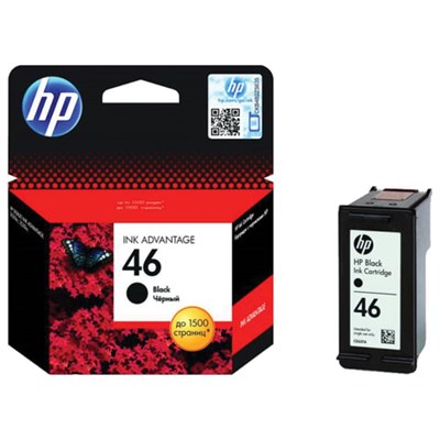 Картридж струйный HP (CZ637AE) DeskJet Ink Advantage 2020hc/2520hc, №46, черный, оригинальный, ресурс 1500 стр. 361495