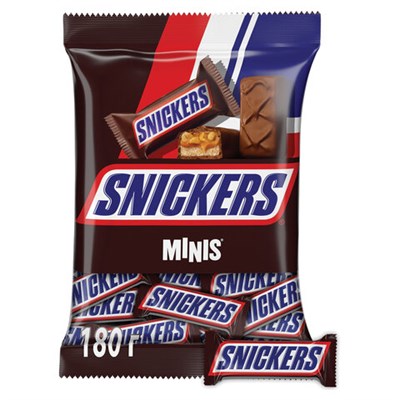 Батончики шоколадные мини SNICKERS "Minis", 180 г, 2264 620279