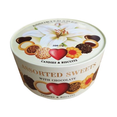 Набор печенья и шоколадных конфет SANTA BAKERY, в подарочной упаковке, 500 г, 98 621754