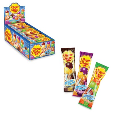 Карамель CHUPA CHUPS (Чупа-Чупс) двойная порция, ассорти 3-х вкусов, 17 г, 58787 620488