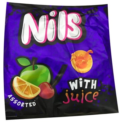 Карамель жевательная ЯШКИНО "Нильс", ассорти (вишня, апельсин, яблоко), 500 г, НК275 622130