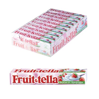 Жевательная конфета FRUITTELLA (Фруттелла) "Клубничный йогурт", 41 г, 86785 620470