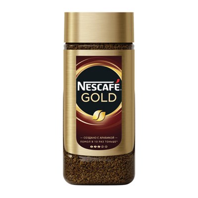 Кофе молотый в растворимом NESCAFE "Gold" 95 г, стеклянная банка, сублимированный, 12326188 620020