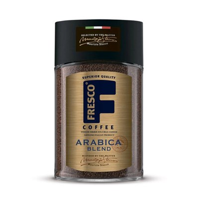 Кофе растворимый FRESCO "Arabica Blend" 100 г, стеклянная банка, сублимированный 622500