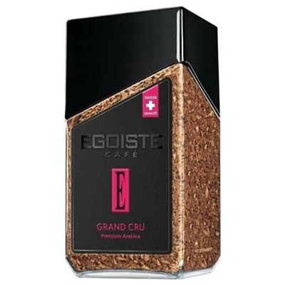 Кофе растворимый EGOISTE "Grand Cru" 95 г, стеклянная банка, сублимированный, ШВЕЙЦАРИЯ, EG10006006 622880