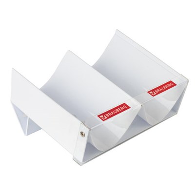 Желоб навесной/настольный для ручек и карандашей BRAUBERG, 2 отделения, 19х25 см, белый, 504261 504261