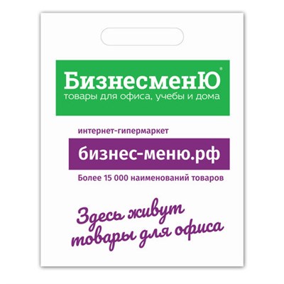 Пакет презентационно-упаковочный БИЗНЕСМЕНЮ, 40х50 см, усиленная ручка, 503226 503226