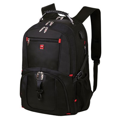 Рюкзак GERMANIUM UPGRADE Max, 3 отделения, отделение для ноутбука, USB-порт, UP-5, черный, 49х34х24 см, 271669 271669