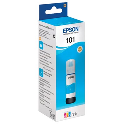 Чернила EPSON 101 (T03V24) для СНПЧ L4150/ L4160/ L6160/ L6170/ L6190, голубые, ОРИГИНАЛЬНЫЕ, C13T03V24A 363024