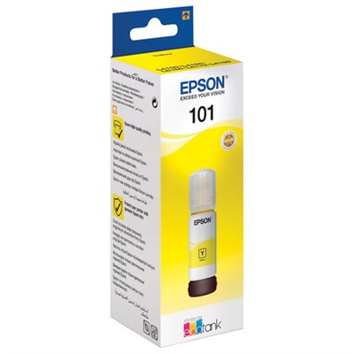 Чернила EPSON 101 (T03V44) для СНПЧ L4150/ L4160/ L6160/ L6170/ L6190, желтые, ОРИГИНАЛЬНЫЕ, C13T03V44A 363026