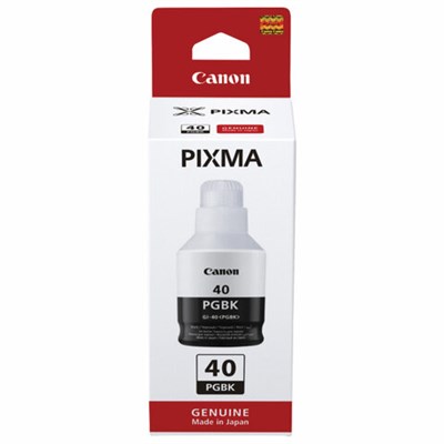 Чернила CANON (GI-40BK) для СНПЧ Pixma G5040/G6040/GM2040, черные, ресурс 6000 страниц, оригинальные, 3385C001 363617