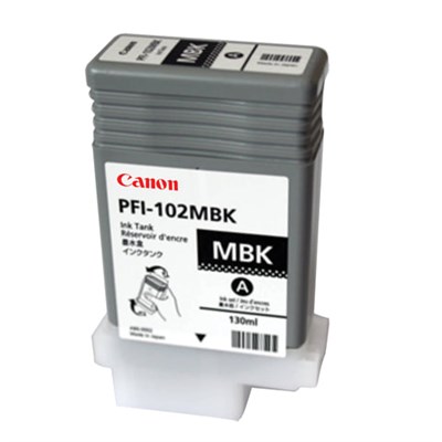 Картридж струйный CANON (PFI-102МBK) iPF500/510/F600/605/610/650/655/700, матовый, черный, оригинальный, 130 мл, 0894B001 361554