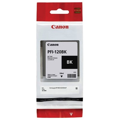 Картридж струйный CANON (PFI-120BK) для imagePROGRAF TM-200/205/300/305, черный, 130 мл, оригинальный, 2885C001 363493