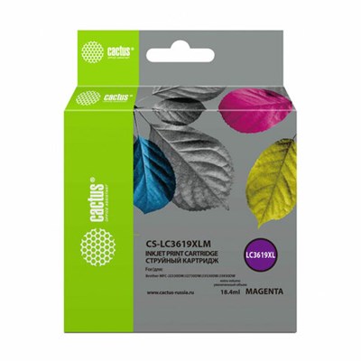 Картридж струйный CACTUS (CS-LC3619XLM) для Brother MFC-J2330DW/J3530DW/J3930D, пурпурный, ресурс 1500 стр. 363867
