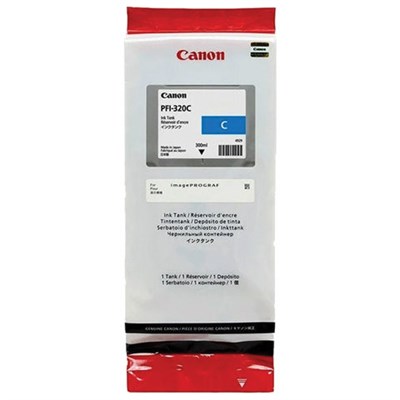 Картридж струйный CANON (PFI-320C) для imagePROGRAF TM-200/205/300/305, голубой, 300 мл, оригинальный, 2891C001 363499