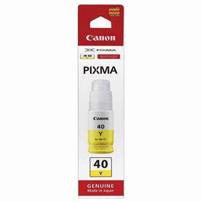 Чернила CANON (GI-40Y) для СНПЧ Pixma G5040/G6040, желтые, ресурс 7700 страниц, оригинальные, 3402C001 363614