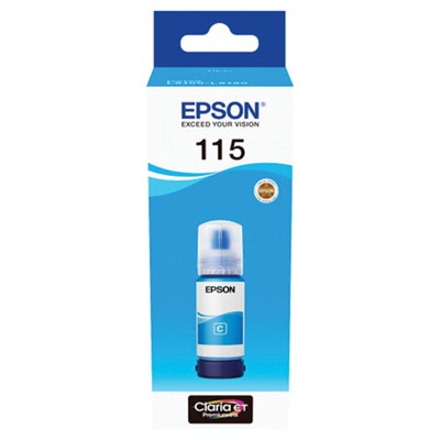 Чернила EPSON 115 (C13T07D24A) для СНПЧ L8160/L8180, голубые, объем 70 мл, ОРИГИНАЛЬНЫЕ 364020