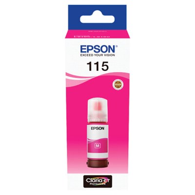 Чернила EPSON 115 (C13T07D34A) для СНПЧ L8160/L8180, пурпурные, объем 70 мл, ОРИГИНАЛЬНЫЕ 364021