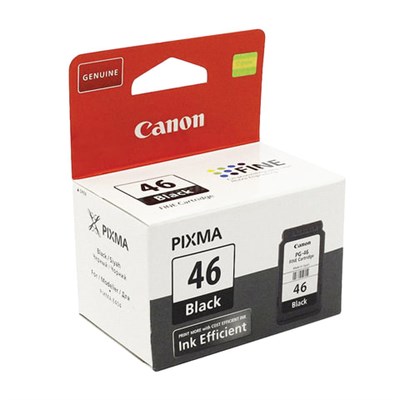 Картридж струйный CANON (PG-46) PIXMA E404/414/464/474/484/E3140, черный, оригинальный, ресурс 180 страниц, 9059B001 362257