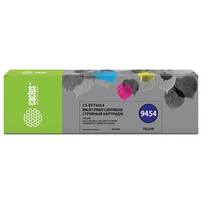 Картридж струйный CACTUS (CS-EPT9454) для Epson WF-C5290DW/WF-C5790DW, желтый 363370