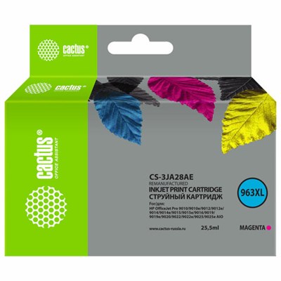 Картридж струйный CACTUS (CS-3JA28AE) для HP OfficeJet Pro 9010/9010e/9012/9014, пурпурный 364203
