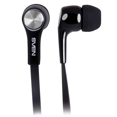Наушники с микрофоном (гарнитура) SVEN E-210M, проводные, 1,2 м, вкладыши, черный, SV-015732 513097