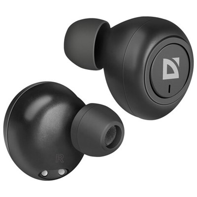 Наушники с микрофоном (гарнитура) DEFENDER TWINS 638, Bluetooth, беспроводные, черные, 63638 513621