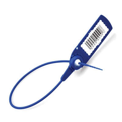 Пломбы пластиковые номерные АВАНГАРД, самофиксирующиеся, длина 220 мм, СИНИЕ, КОМПЛЕКТ 50 шт. 607439