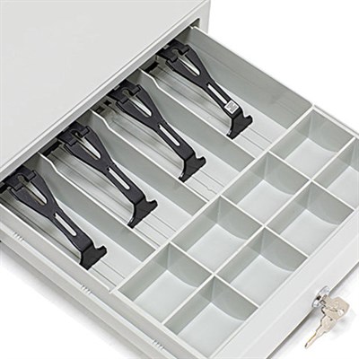 Ящик денежный для кассира "МЕРКУРИЙ 100.2", МАЛЫЙ, (БЕЗ ПОДКЛЮЧЕНИЯ ККМ), 333х407х103 мм, серый, М-100.2 291064