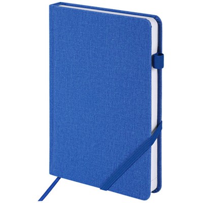 Ежедневник недатированный А5 138x213 мм BRAUBERG "Finest" под кожу, резинка, 136 л., синий, 111872 111872