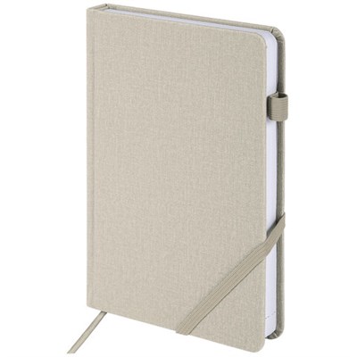 Ежедневник недатированный А5 138x213 мм BRAUBERG "Finest" под кожу, резинка, 136 л., бежевый, 111871 111871