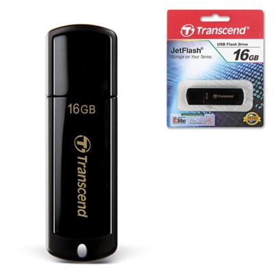 Флеш-диск 16 GB, TRANSCEND Jet Flash 350, USB 2.0, черный, TS16GJF350 510968