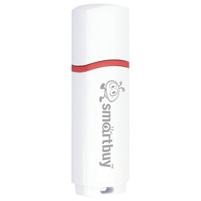 Флеш-диск 8 GB, SMARTBUY Crown, USB 2.0, белый, SB8GBCRW-W 512176