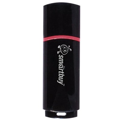 Флеш-диск 16 GB, SMARTBUY Crown, USB 2.0, черный, SB16GBCRW-K 512189